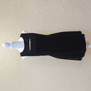 rag & bone Black Cutout Mesh Detail Silk-Blend Lined Tank Mini Dress Size 2